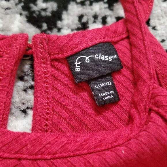 Art Class Girls Size 10/12 Red Cami Tank Top - Picture 2 of 4